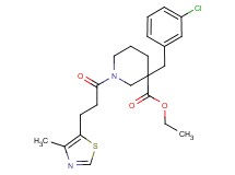 ethyl 3-(3-chlorobenzyl)-1-[3-(4-methyl-1,3-thiazol-5-yl)propanoyl]-3-piperidinecarboxylate