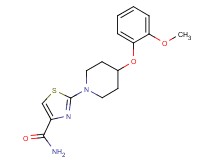 2-[4-(2-methoxyphenoxy)-1-piperidinyl]-1,3-thiazole-4-carboxamide