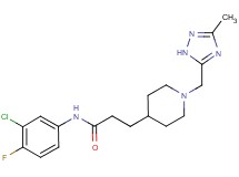 N-(3-chloro-4-fluorophenyl)-3-{1-[(3-methyl-1H-1,2,4-triazol-5-yl)methyl]piperidin-4-yl}propanamide
