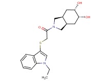 (3aR*,5R*,6S*,7aS*)-2-{[(1-ethyl-1H-indol-3-yl)thio]acetyl}octahydro-1H-isoindole-5,6-diol