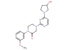 4-[4-(3-hydroxypyrrolidin-1-yl)pyrimidin-2-yl]-1-(3-methoxyphenyl)piperazin-2-one