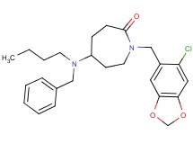 5-[benzyl(butyl)amino]-1-[(6-chloro-1,3-benzodioxol-5-yl)methyl]-2-azepanone