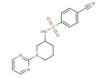 4-cyano-N-[1-(2-pyrimidinyl)-3-piperidinyl]benzenesulfonamide