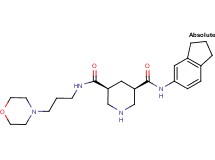 (3R,5S)-N-(2,3-dihydro-1H-inden-5-yl)-N'-[3-(4-morpholinyl)propyl]-3,5-piperidinedicarboxamide