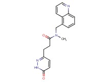 N-methyl-3-(6-oxo-1,6-dihydro-3-pyridazinyl)-N-(5-quinolinylmethyl)propanamide
