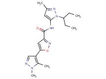 5-(1,5-dimethyl-1H-pyrazol-4-yl)-N-[1-(1-ethylpropyl)-3-methyl-1H-pyrazol-5-yl]isoxazole-3-carboxamide