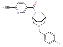 5-{[(1S*,5R*)-3-(4-fluorobenzyl)-3,6-diazabicyclo[3.2.2]non-6-yl]carbonyl}pyridine-2-carbonitrile