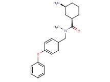(1R*,3S*)-3-amino-N-methyl-N-(4-phenoxybenzyl)cyclohexanecarboxamide