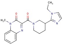 3-{[3-(1-ethyl-1H-imidazol-2-yl)-1-piperidinyl]carbonyl}-1-methyl-2(1H)-quinoxalinone