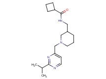 N-({1-[(2-isopropylpyrimidin-4-yl)methyl]piperidin-3-yl}methyl)cyclobutanecarboxamide
