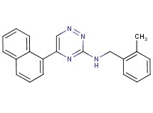 N-(2-methylbenzyl)-5-(1-naphthyl)-1,2,4-triazin-3-amine