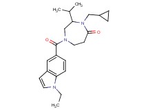 4-(cyclopropylmethyl)-1-[(1-ethyl-1H-indol-5-yl)carbonyl]-3-isopropyl-1,4-diazepan-5-one