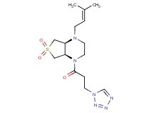 (4aR*,7aS*)-1-(3-methyl-2-buten-1-yl)-4-[3-(1H-tetrazol-1-yl)propanoyl]octahydrothieno[3,4-b]pyrazine 6,6-dioxide