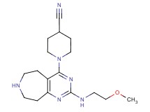 1-{2-[(2-methoxyethyl)amino]-6,7,8,9-tetrahydro-5H-pyrimido[4,5-d]azepin-4-yl}piperidine-4-carbonitrile