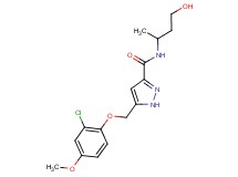 5-[(2-chloro-4-methoxyphenoxy)methyl]-N-(3-hydroxy-1-methylpropyl)-1H-pyrazole-3-carboxamide