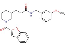 3-[1-(1-benzofuran-2-ylcarbonyl)-3-piperidinyl]-N-(3-methoxybenzyl)propanamide