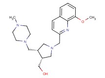 {(3R*,4R*)-1-[(8-methoxyquinolin-2-yl)methyl]-4-[(4-methylpiperazin-1-yl)methyl]pyrrolidin-3-yl}methanol