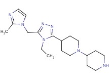 4-{4-ethyl-5-[(2-methyl-1H-imidazol-1-yl)methyl]-4H-1,2,4-triazol-3-yl}-1,4'-bipiperidine dihydrochloride