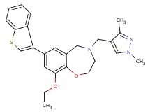 7-(1-benzothien-3-yl)-4-[(1,3-dimethyl-1H-pyrazol-4-yl)methyl]-9-ethoxy-2,3,4,5-tetrahydro-1,4-benzoxazepine