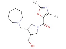 {(3R*,4R*)-4-(azepan-1-ylmethyl)-1-[(2,4-dimethyl-1,3-oxazol-5-yl)carbonyl]pyrrolidin-3-yl}methanol