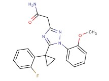 2-[5-[1-(2-fluorophenyl)cyclopropyl]-1-(2-methoxyphenyl)-1H-1,2,4-triazol-3-yl]acetamide