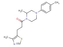 2-methyl-4-(4-methylphenyl)-1-[3-(4-methyl-1,3-thiazol-5-yl)propanoyl]piperazine