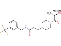 3-{1-[(2R)-2-hydroxypropanoyl]piperidin-4-yl}-N-[3-(trifluoromethyl)benzyl]propanamide