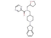 N-{[1-(2,3-dihydro-1H-inden-2-yl)-4-piperidinyl]methyl}-N-(tetrahydro-2-furanylmethyl)-2-pyrazinecarboxamide