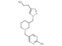 2-methyl-5-({3-[(4-propyl-1H-1,2,3-triazol-1-yl)methyl]-1-piperidinyl}methyl)pyrimidine