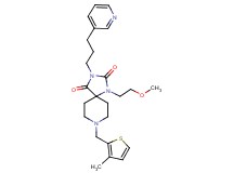 1-(2-methoxyethyl)-8-[(3-methyl-2-thienyl)methyl]-3-[3-(3-pyridinyl)propyl]-1,3,8-triazaspiro[4.5]decane-2,4-dione