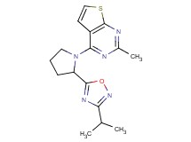 4-[2-(3-isopropyl-1,2,4-oxadiazol-5-yl)pyrrolidin-1-yl]-2-methylthieno[2,3-d]pyrimidine