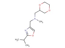 (1,4-dioxan-2-ylmethyl)[(2-isopropyl-1,3-oxazol-4-yl)methyl]methylamine