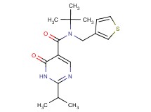 N-(tert-butyl)-2-isopropyl-6-oxo-N-(3-thienylmethyl)-1,6-dihydropyrimidine-5-carboxamide