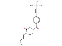 1-butyl-4-[4-(3-hydroxy-3-methyl-1-butyn-1-yl)benzoyl]-2-piperazinone