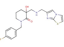 1-(4-fluorobenzyl)-3-hydroxy-3-{[(imidazo[2,1-b][1,3]thiazol-6-ylmethyl)amino]methyl}piperidin-2-one