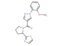 2-(1-{[1-(2-methoxyphenyl)-1H-pyrazol-4-yl]carbonyl}-2-pyrrolidinyl)-1,3-thiazole