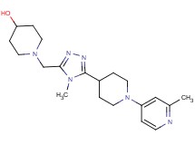 1-({4-methyl-5-[1-(2-methylpyridin-4-yl)piperidin-4-yl]-4H-1,2,4-triazol-3-yl}methyl)piperidin-4-ol