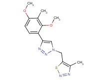 5-{[4-(2,4-dimethoxy-3-methylphenyl)-1H-1,2,3-triazol-1-yl]methyl}-4-methyl-1,2,3-thiadiazole