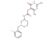 2-(2,4-dimethyl-6-oxo-1,6-dihydro-5-pyrimidinyl)-N-[1-(2-fluorobenzyl)-3-piperidinyl]acetamide