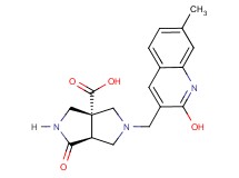 (3aR*,6aS*)-5-[(2-hydroxy-7-methylquinolin-3-yl)methyl]-1-oxohexahydropyrrolo[3,4-c]pyrrole-3a(1H)-carboxylic acid