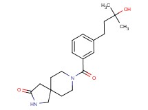 8-[3-(3-hydroxy-3-methylbutyl)benzoyl]-2,8-diazaspiro[4.5]decan-3-one