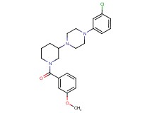 1-(3-chlorophenyl)-4-[1-(3-methoxybenzoyl)-3-piperidinyl]piperazine
