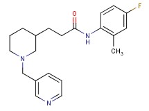 N-(4-fluoro-2-methylphenyl)-3-[1-(3-pyridinylmethyl)-3-piperidinyl]propanamide