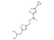 3-cyclopropyl-N-[(3-isobutylisoxazol-5-yl)methyl]-1H-pyrazole-5-carboxamide