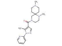 1,9-dimethyl-4-[(5-methyl-1-pyridin-2-yl-1H-pyrazol-4-yl)carbonyl]-1,4,9-triazaspiro[5.5]undecane