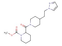 methyl 2-({4-[2-(1H-pyrazol-1-yl)ethyl]-1-piperidinyl}carbonyl)-1-piperidinecarboxylate