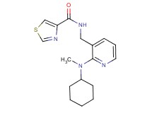 N-({2-[cyclohexyl(methyl)amino]-3-pyridinyl}methyl)-1,3-thiazole-4-carboxamide