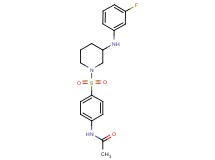 N-[4-({3-[(3-fluorophenyl)amino]-1-piperidinyl}sulfonyl)phenyl]acetamide