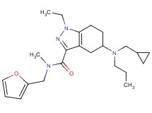 5-[(cyclopropylmethyl)(propyl)amino]-1-ethyl-N-(2-furylmethyl)-N-methyl-4,5,6,7-tetrahydro-1H-indazole-3-carboxamide