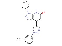 1-cyclopentyl-4-[1-(3-methylphenyl)-1H-pyrazol-4-yl]-1,4,5,7-tetrahydro-6H-pyrazolo[3,4-b]pyridin-6-one